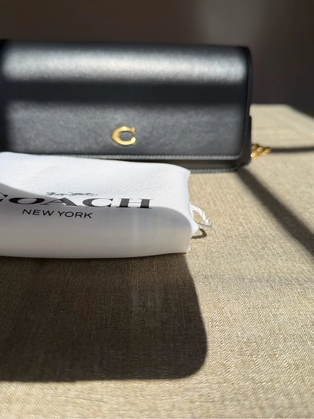Coach sleek black